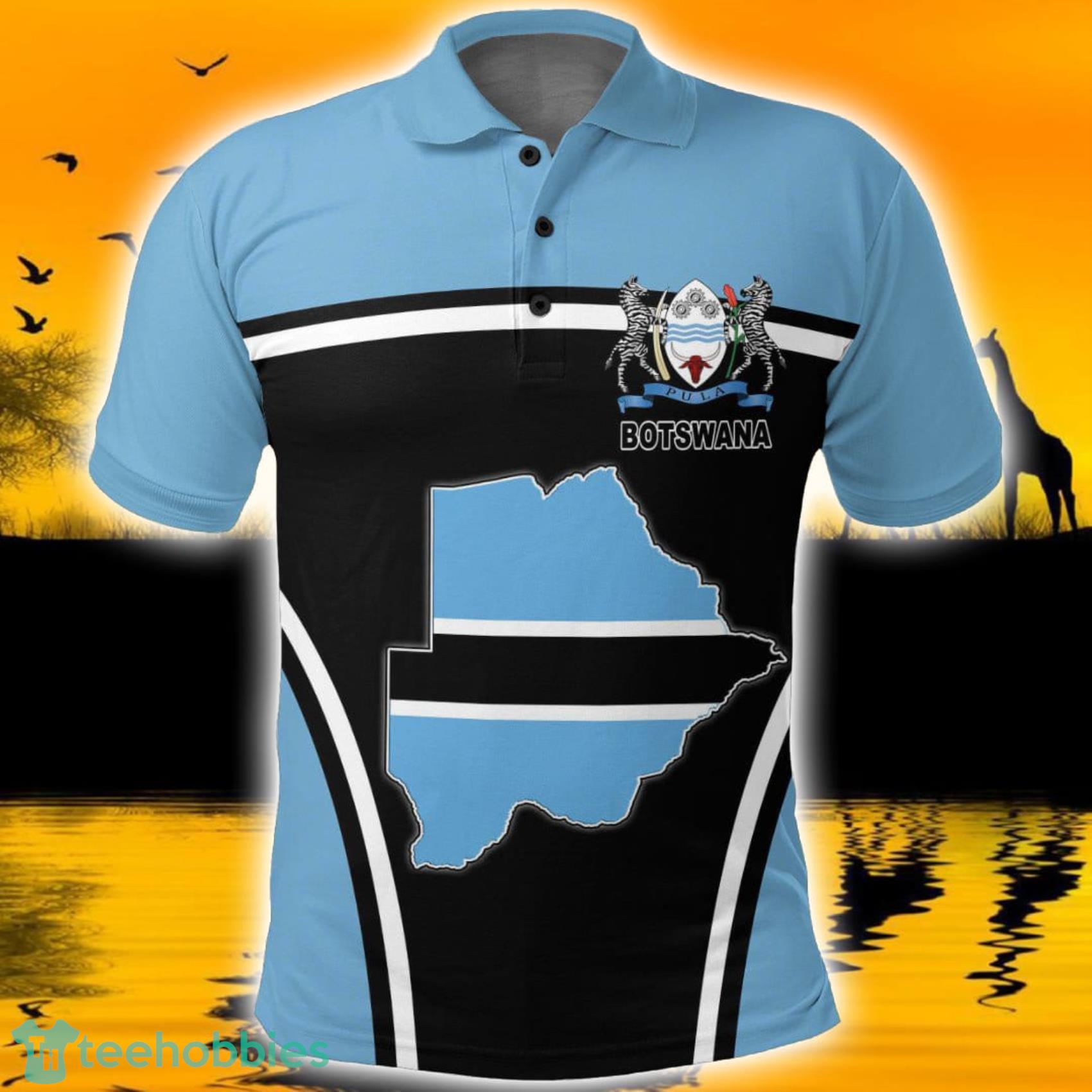 Africa Zone Design Botswana Active Flag Polo Shirt For Men And Women Product Photo 1 Africa Zone Design Botswana Active Flag Polo Shirt For Men And Women Product Photo 1