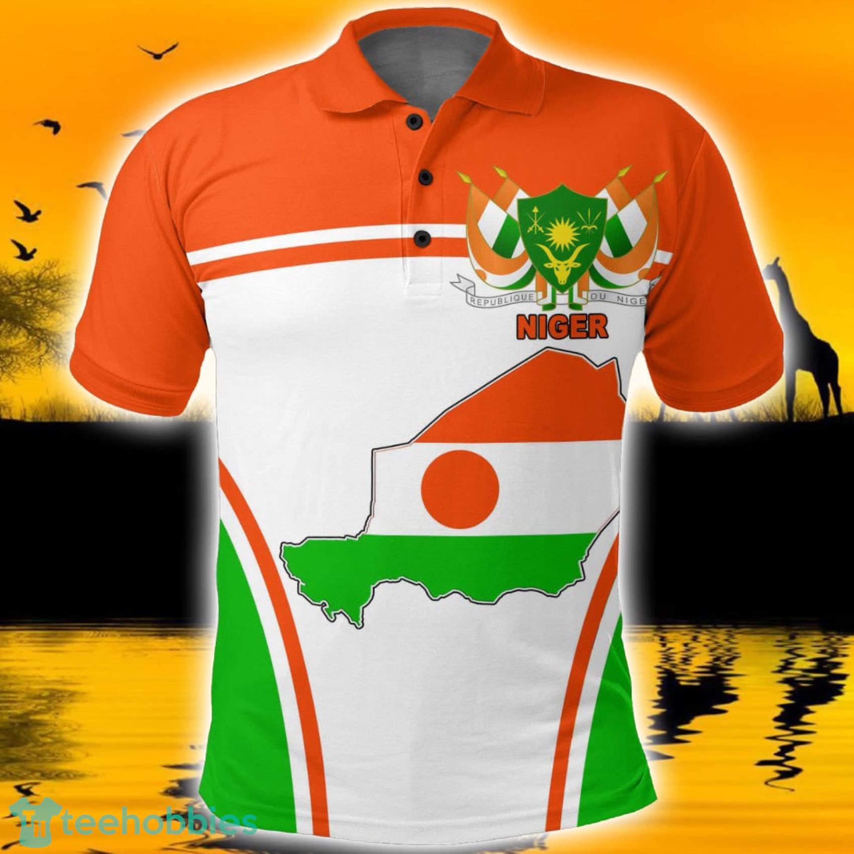 Africa Zone Design Niger Active Flag Polo Shirt For Men And Women Product Photo 1 Africa Zone Design Niger Active Flag Polo Shirt For Men And Women Product Photo 1
