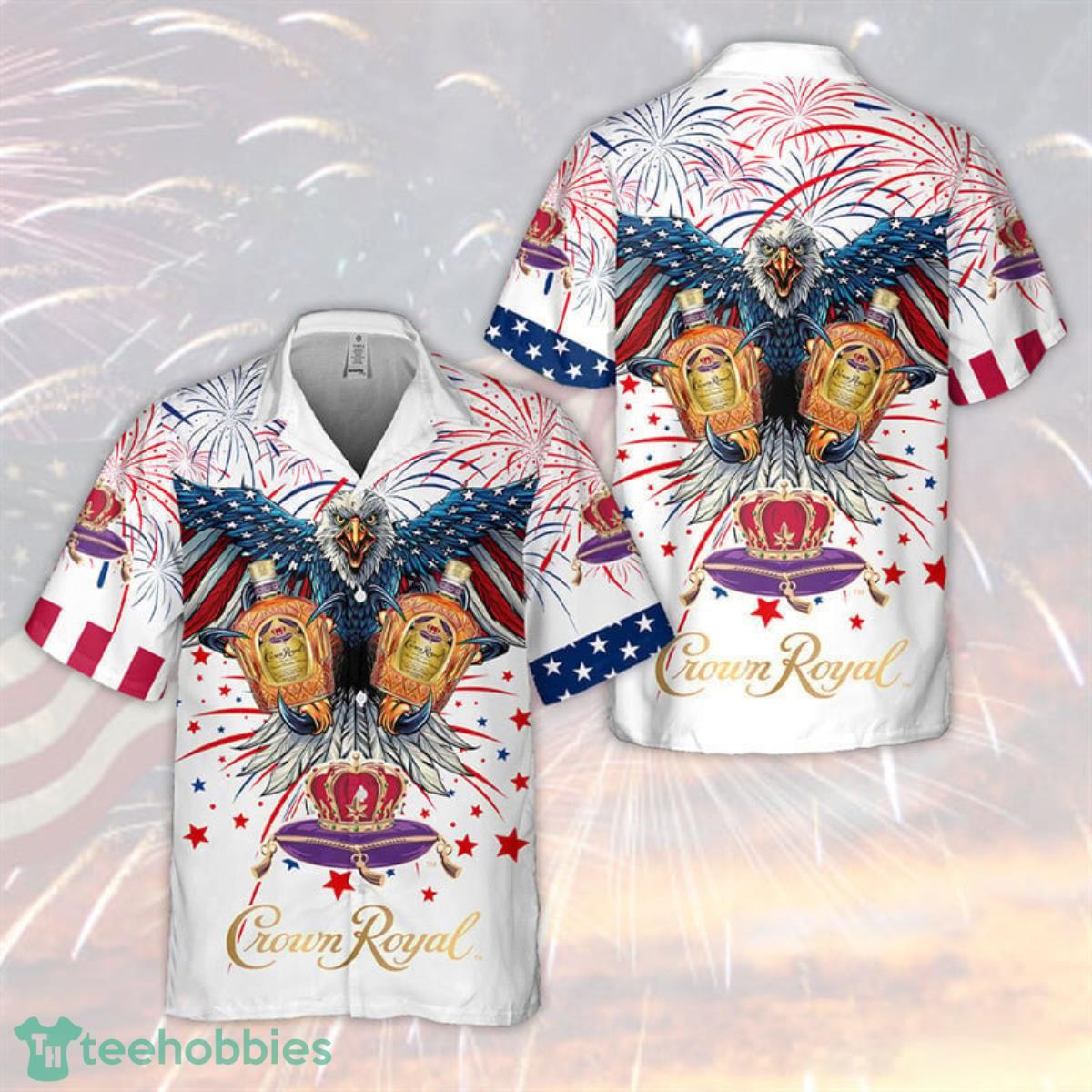 Aloha Fireworks Independence Day Crown Royal Hawaiian Shirt Product Photo 1
