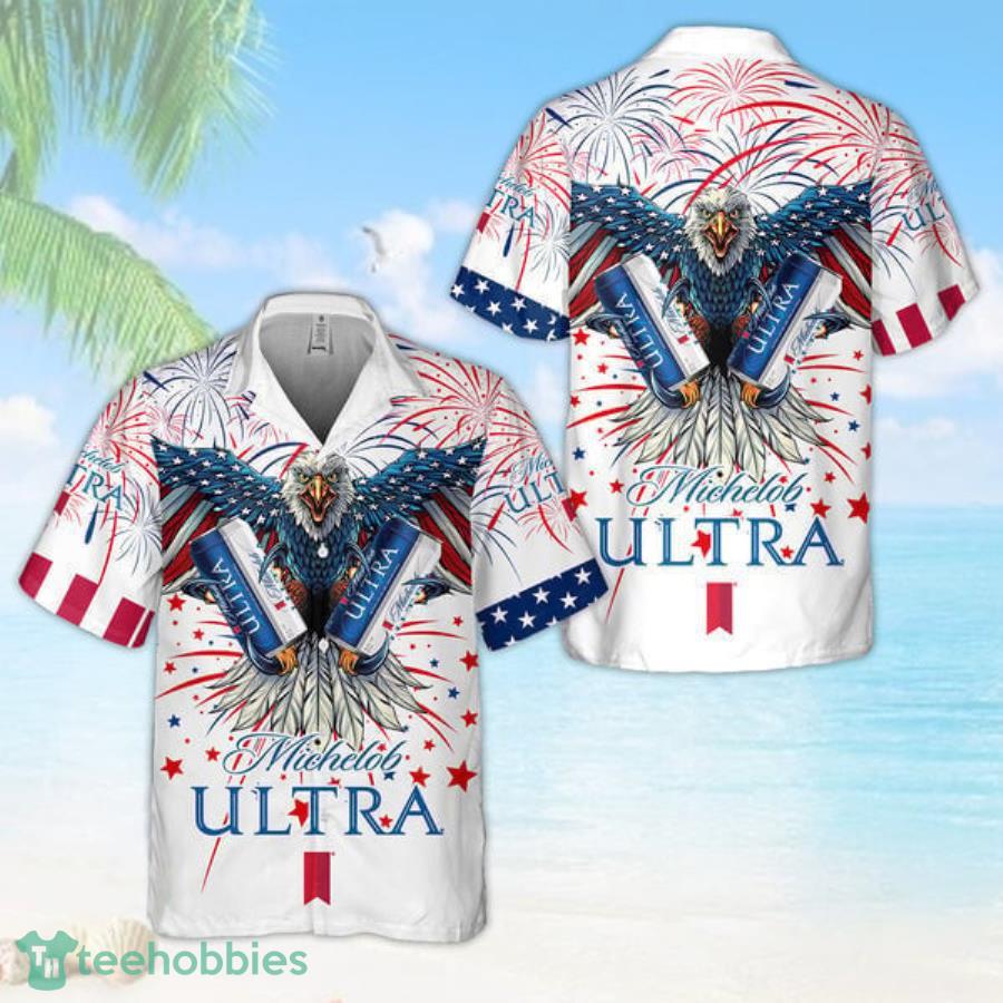 Aloha Fireworks Independence Day Eagle Michelob ULTRA Hawaii Shirt Product Photo 1