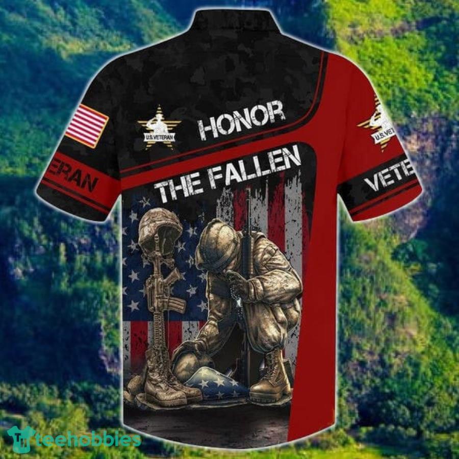 American Flag Honor The Fallen Veteran Hawaii Shirt Product Photo 2