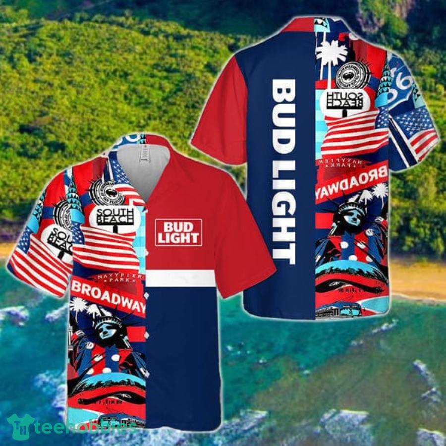 American Independence Day Bud Light Hawaii Shirt Product Photo 1