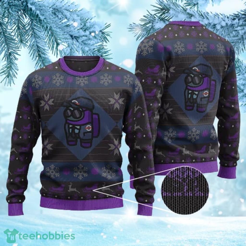 Among Us Security Guard Ugly Xmas Sweatshirt - Among Us Security Guard Ugly Xmas Sweatshirt
