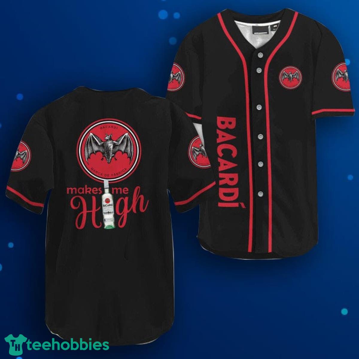 Basic Bacardi Rum Make Me High Baseball Jersey Shirt Product Photo 1