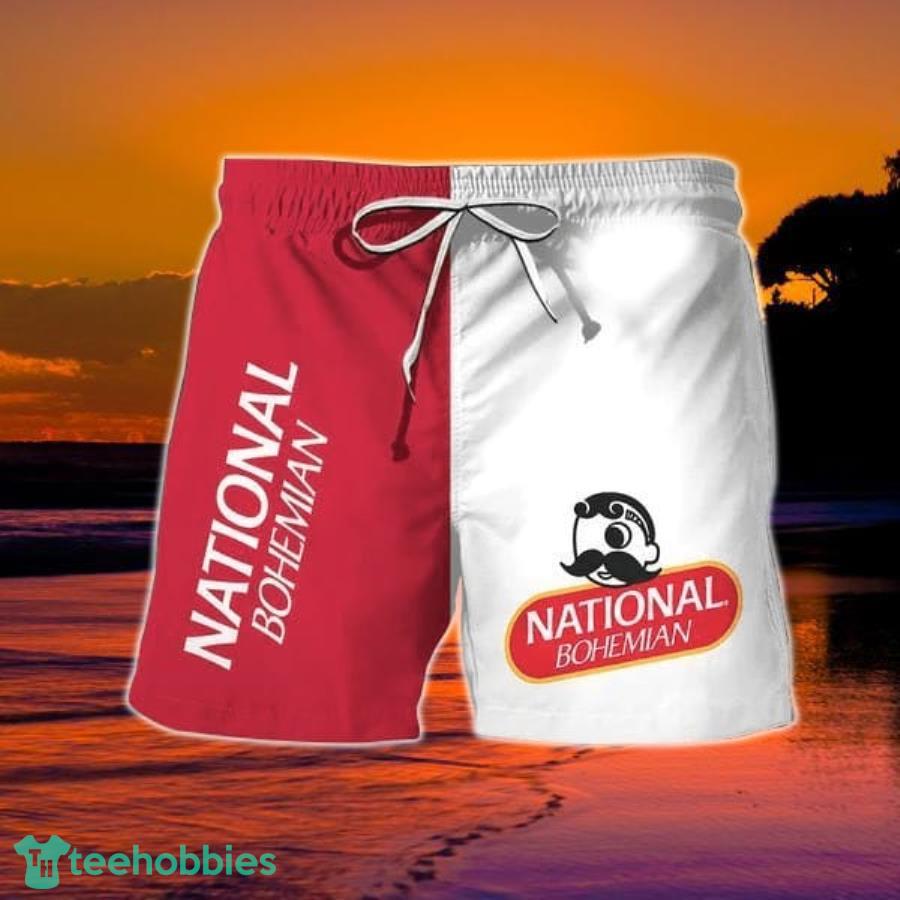 Basic National Bohemian Beer Hawaiian Shorts Product Photo 1