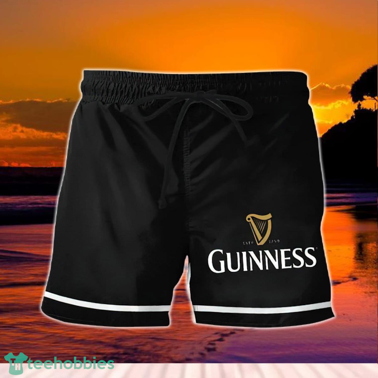 Basic Printed Black Guinness Shorts Product Photo 1