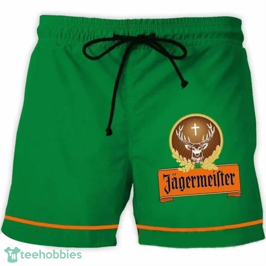 Basic Printed Green Jagermeister Shorts Product Photo 1