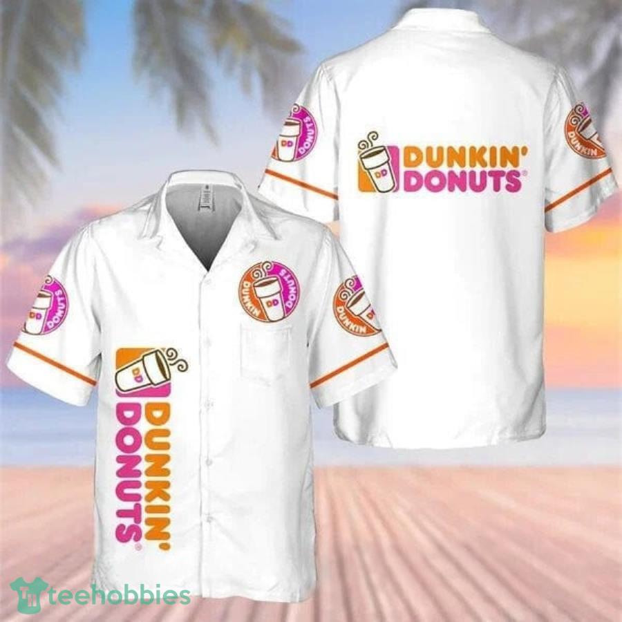 Basic Printed White Dunkin’ Donuts Hawaii Shirt Product Photo 1