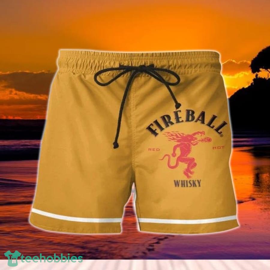Basic Printed Yellow Fireball Shorts Product Photo 1