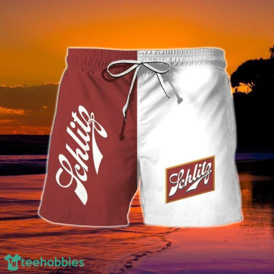 Basic Schlitz Beer Hawaiian Shorts Product Photo 1