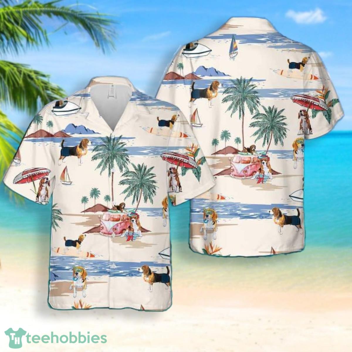 Beagle Summer Beach Hawaiian Shirt Summer Tropical Shirt Product Photo 1