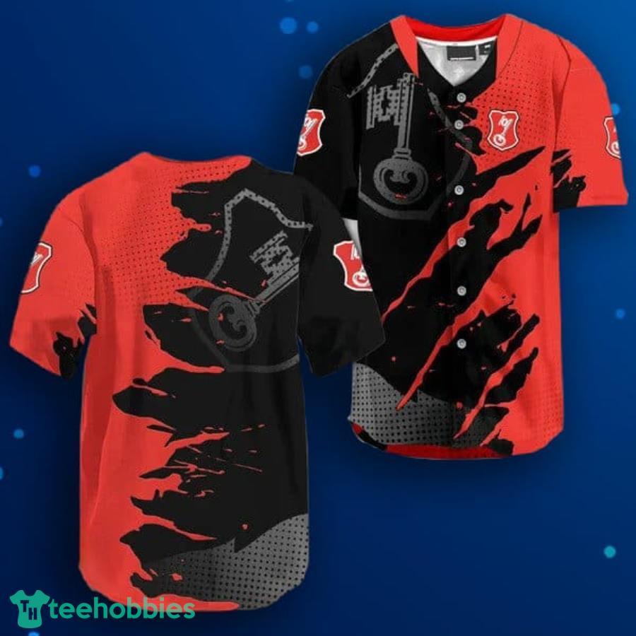 Beck's Beer Metal Crack Pattern Baseball Jersey Product Photo 1