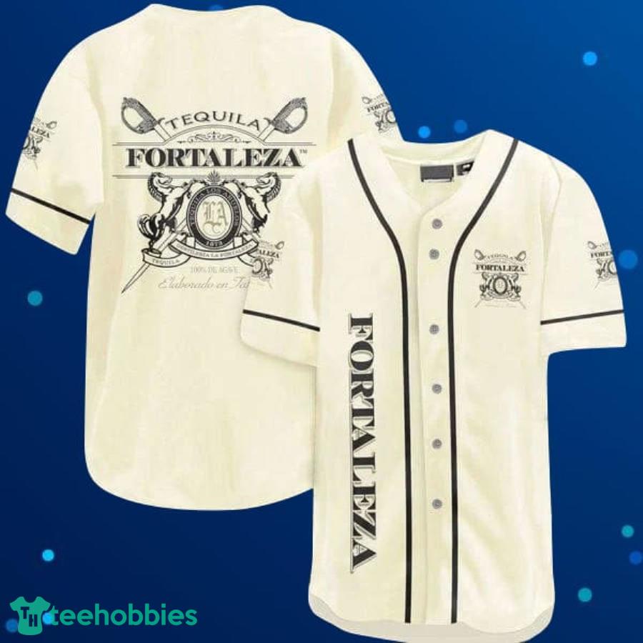 Beige Tequila Fortaleza Baseball Jersey Shirt Product Photo 1