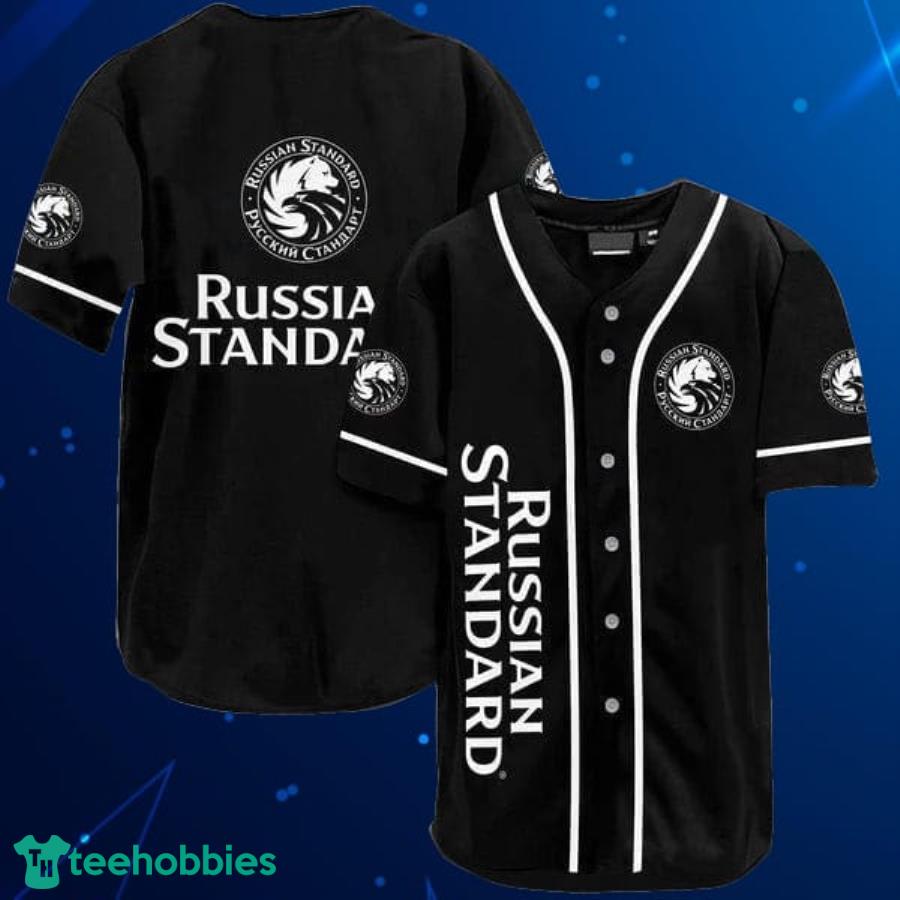 Black Russian Standard Vodka Baseball Jersey Shirt Product Photo 1