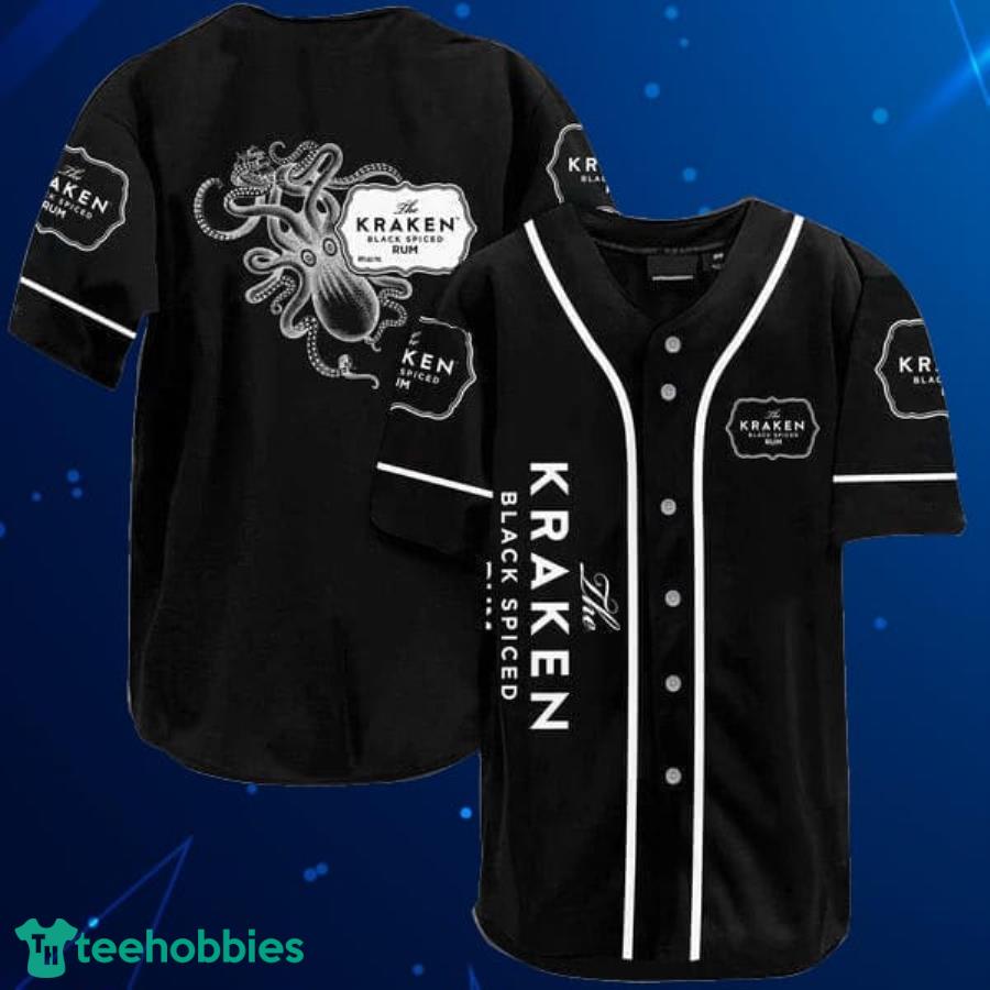 Black The Kraken Rum Baseball Jersey Shirt Product Photo 1