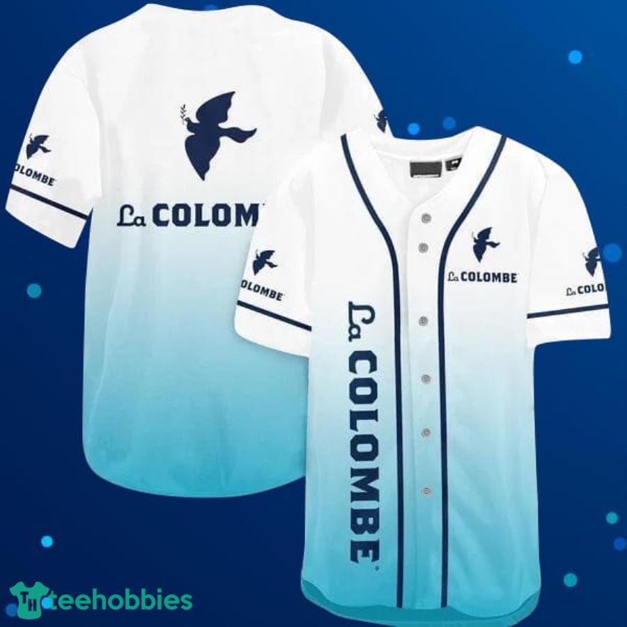 Blue La Colombe Baseball Jersey For Men And Women Product Photo 1