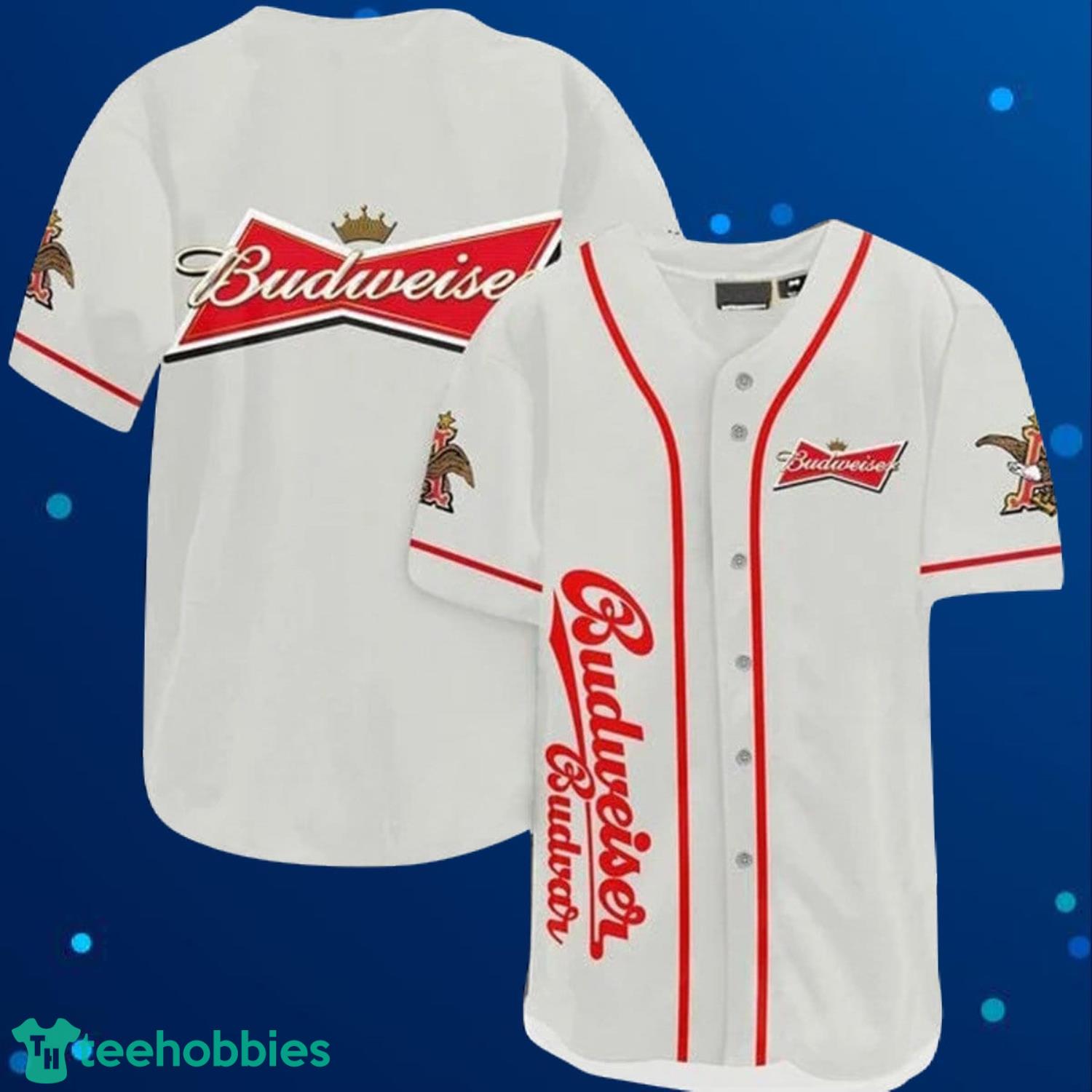 Budweiser Beer Baseball Jersey For Men And Women Product Photo 1