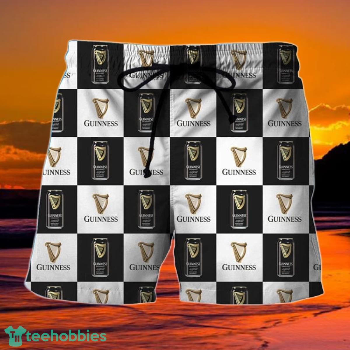 Checkerboard Guinness Hawaiian Shorts Product Photo 1