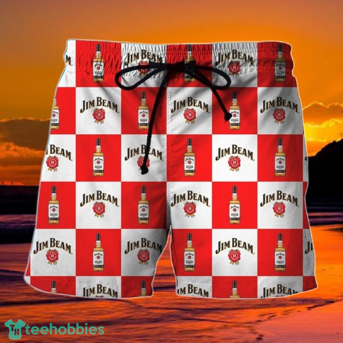 Checkerboard Jim Beam Hawaiian Shorts Product Photo 1