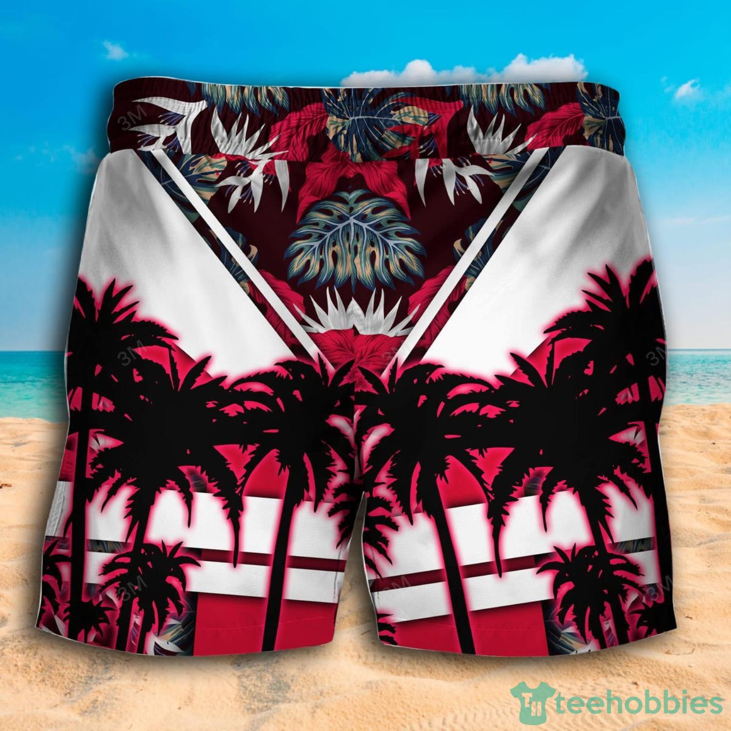 Chicago Blackhawks NHL Coconut Tree And Tropical Pattern Hawaiian Shirt And Shorts Product Photo 5 Chicago Blackhawks NHL Coconut Tree And Tropical Pattern Hawaiian Shirt And Shorts Product Photo 5