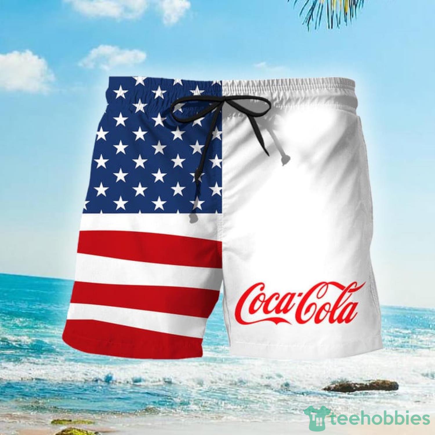 Cocacola American Flag Hawaiian Shorts Gift For Summer Vacation Product Photo 1 Cocacola American Flag Hawaiian Shorts Gift For Summer Vacation Product Photo 1