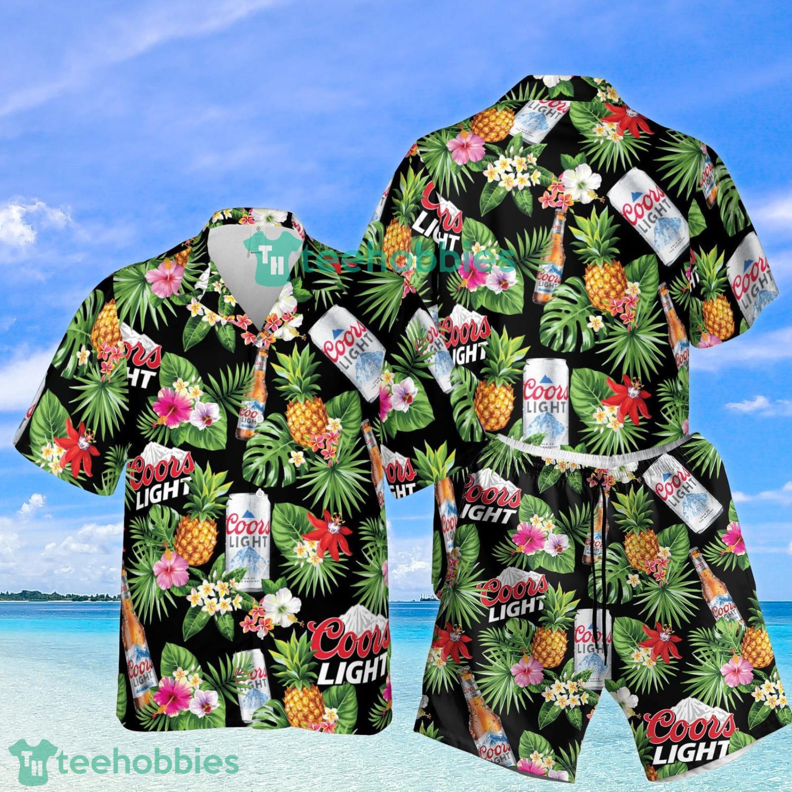 Tan Pineapple Floral Hawaiian Shirt