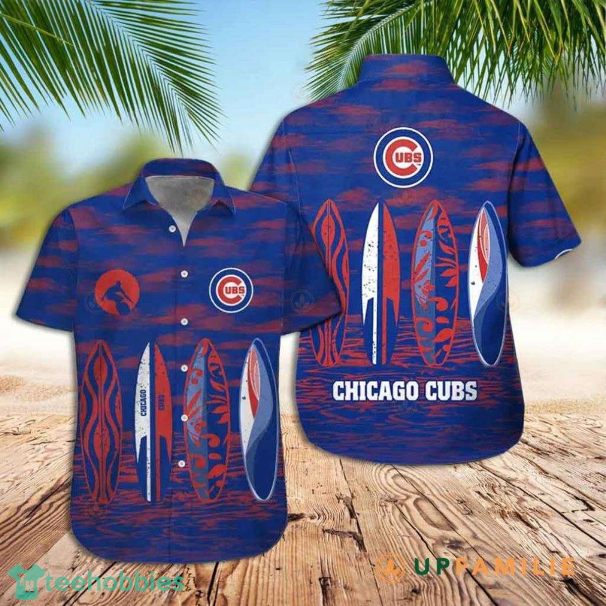 Cubs Hawaiian Shirt Chicago Cubs Surfboard Summer Product Photo 1