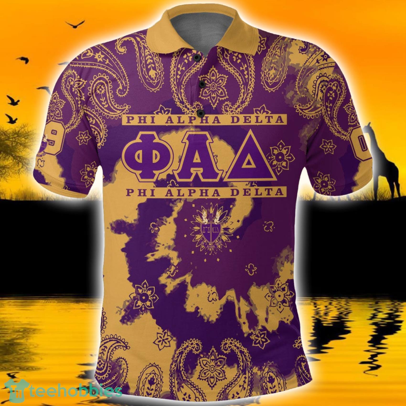 Custom Name And Number Africazone Design Phi Alpha Delta Paisley Bandana Tie Dye Style Polo Shirts For Men And Women image Custom Name And Number Africazone Design Phi Alpha Delta Paisley Bandana Tie Dye Style Polo Shirts For Men And Women Product Photo 2