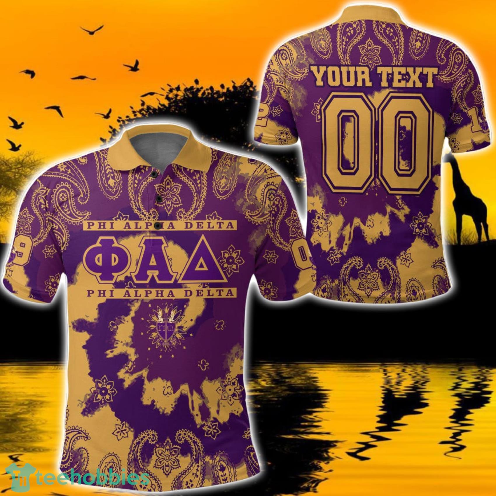 Custom Name And Number Africazone Design Phi Alpha Delta Paisley Bandana Tie Dye Style Polo Shirts For Men And Women Product Photo 1 Custom Name And Number Africazone Design Phi Alpha Delta Paisley Bandana Tie Dye Style Polo Shirts For Men And Women Product Photo 1