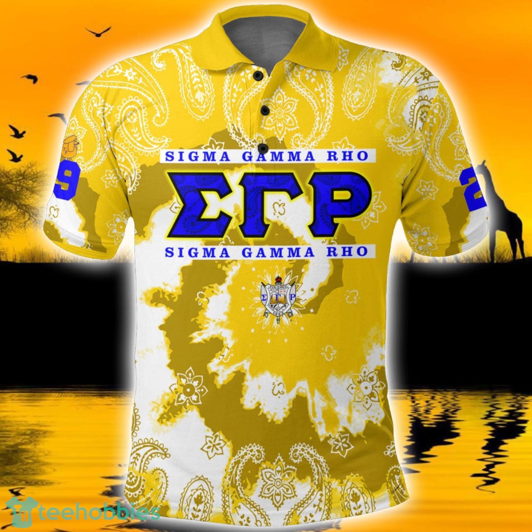 Custom Name And Number Africazone Design Sigma Gamma Rho Paisley Bandana Tie Dye Style Polo Shirts For Men And Women image Custom Name And Number Africazone Design Sigma Gamma Rho Paisley Bandana Tie Dye Style Polo Shirts For Men And Women Product Photo 2