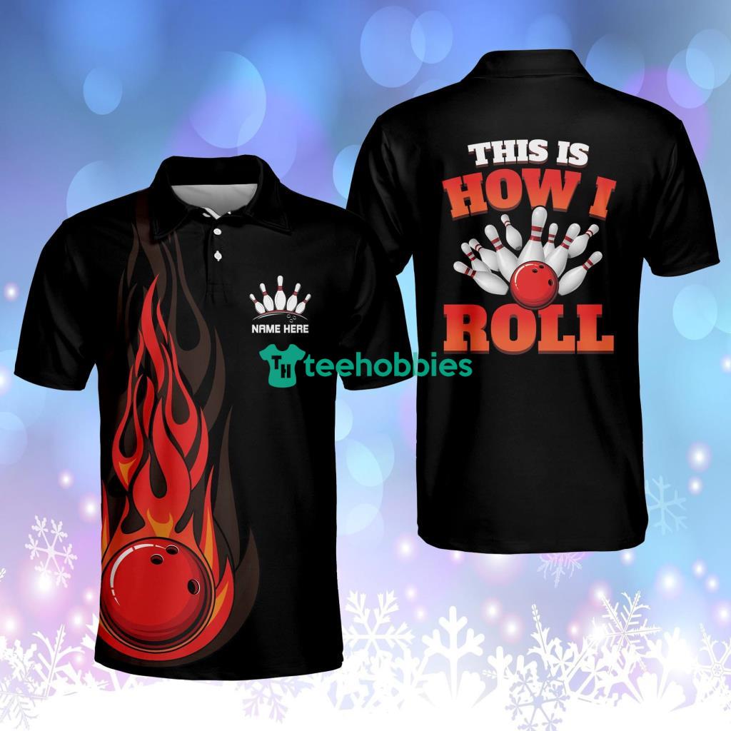 Custom Name Black Flame Bowling Polo Shirt - Custom Name Black Flame Bowling Polo Shirt Custom Name Black Flame Bowling Polo Shirt - Custom Name Black Flame Bowling Polo Shirt