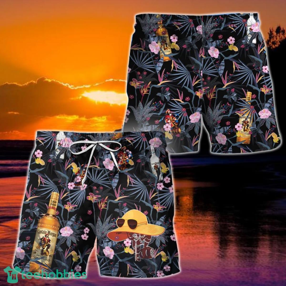 Dark Tropical Captain Morgan Hawaii Shorts Product Photo 1