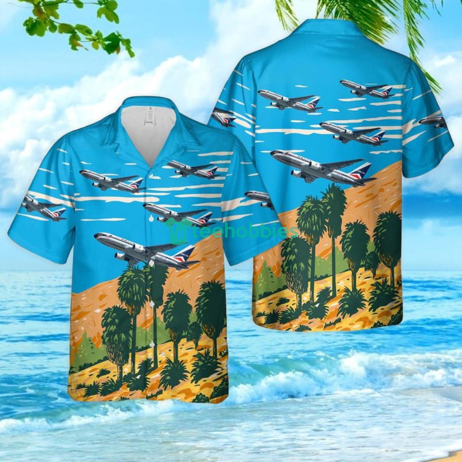Delta Boeing 767-232 N102DA Spirit of Delta Summer Gift Hawaiian Shirt Product Photo 1 Delta Boeing 767-232 N102DA Spirit of Delta Summer Gift Hawaiian Shirt Product Photo 1