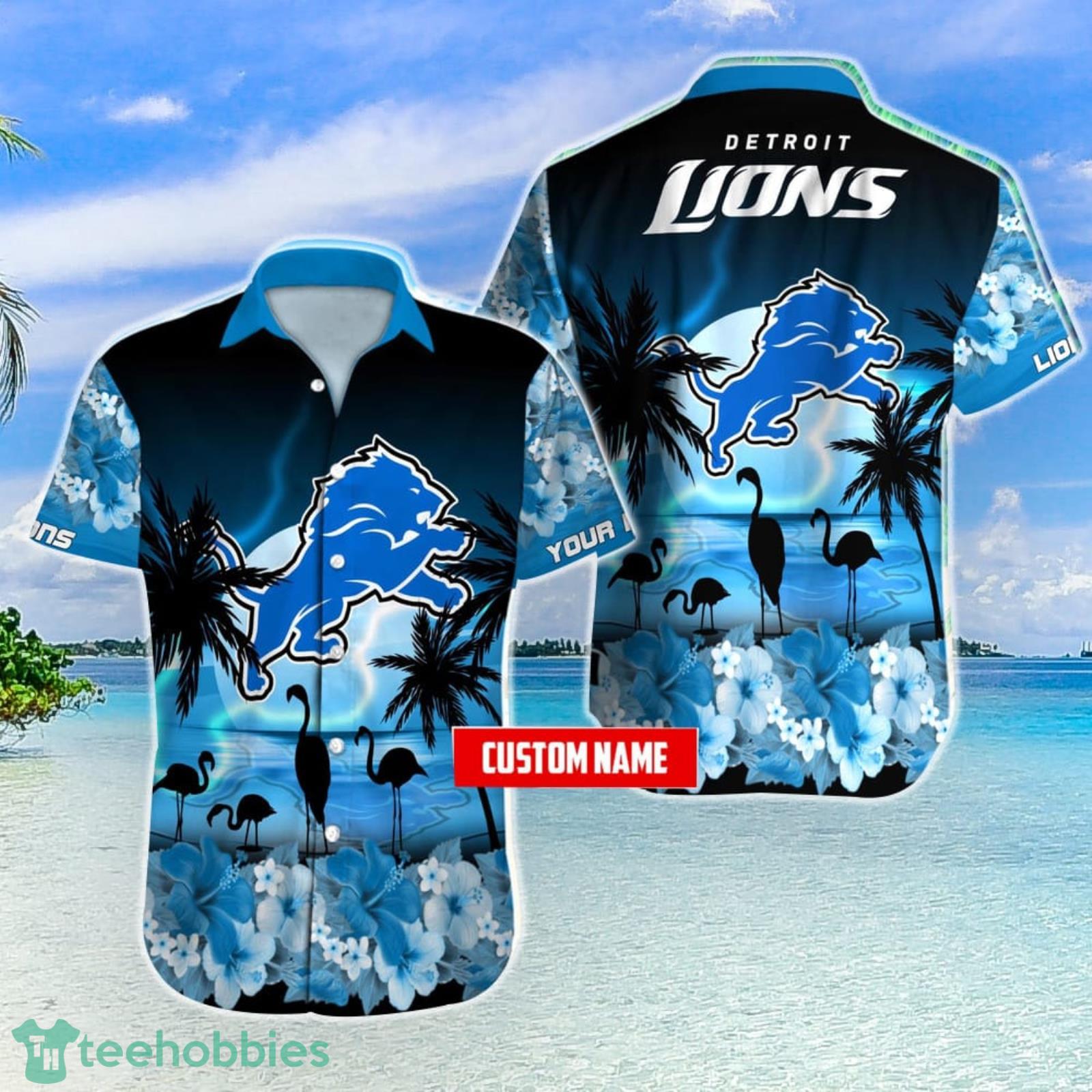 Detroit Lions NFL Custom Name Hawaiian Shirt For Men Women Best