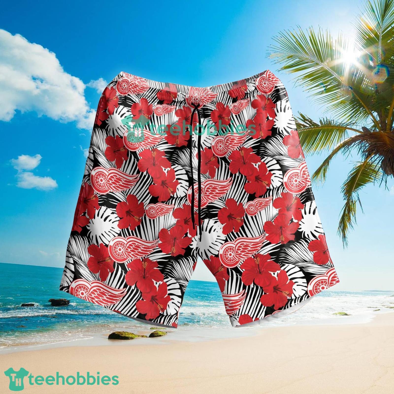 Detroit Red Wings Hibiscus Summer Set Hawaiian Shirt And Shorts Product Photo 3 Detroit Red Wings Hibiscus Summer Set Hawaiian Shirt And Shorts Product Photo 3