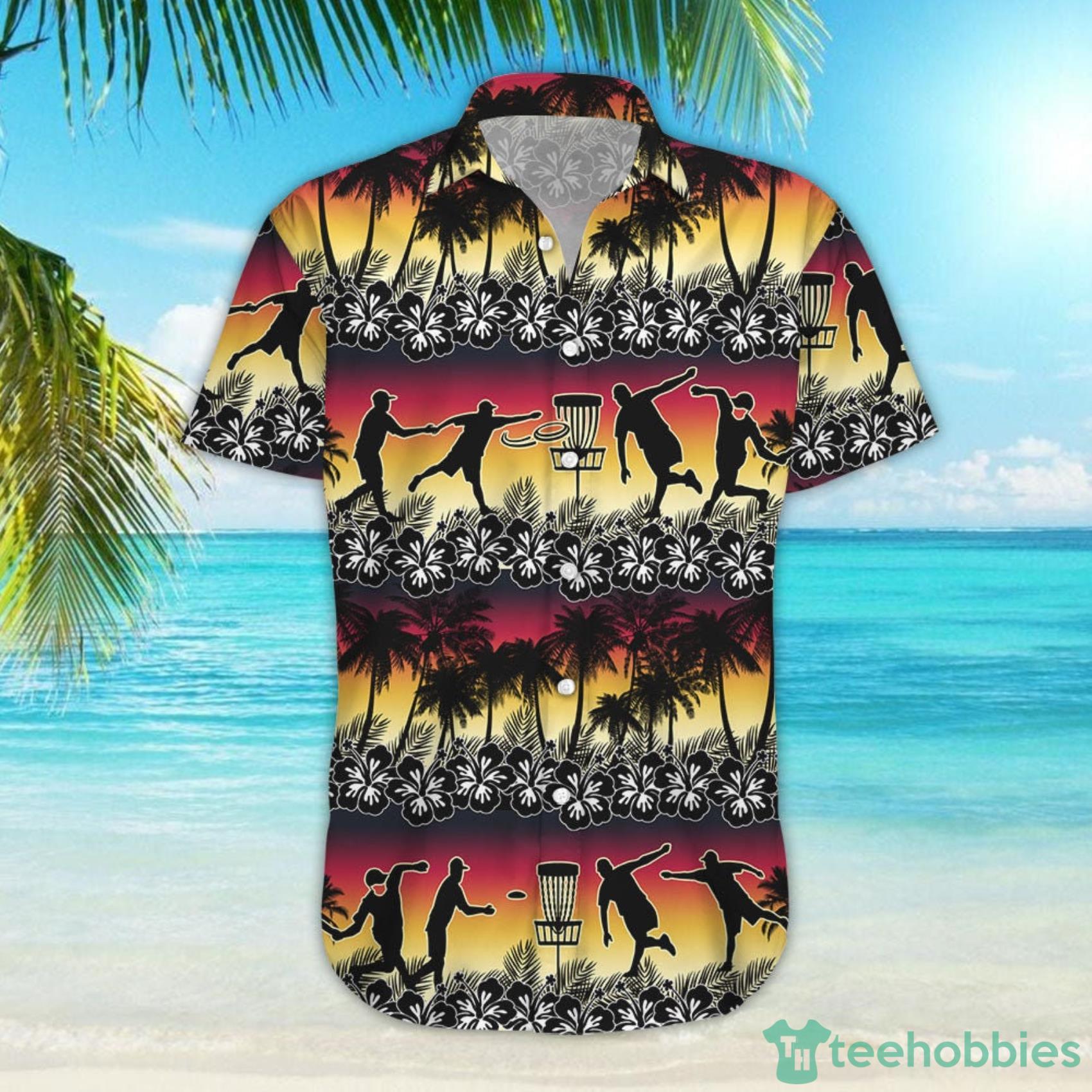 Disc Golf Sunset Coconut Beach Hawaii Shirt And Beach Short Product Photo 4 Disc Golf Sunset Coconut Beach Hawaii Shirt And Beach Short Product Photo 4