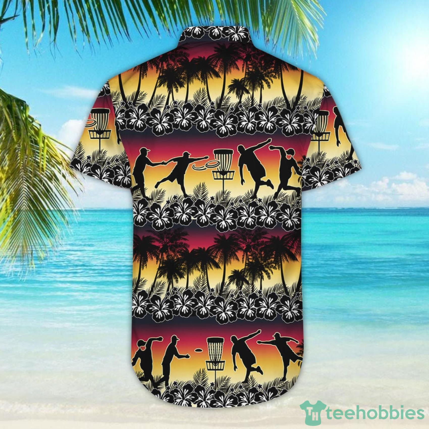 Disc Golf Sunset Coconut Beach Hawaii Shirt And Beach Short Product Photo 5 Disc Golf Sunset Coconut Beach Hawaii Shirt And Beach Short Product Photo 5