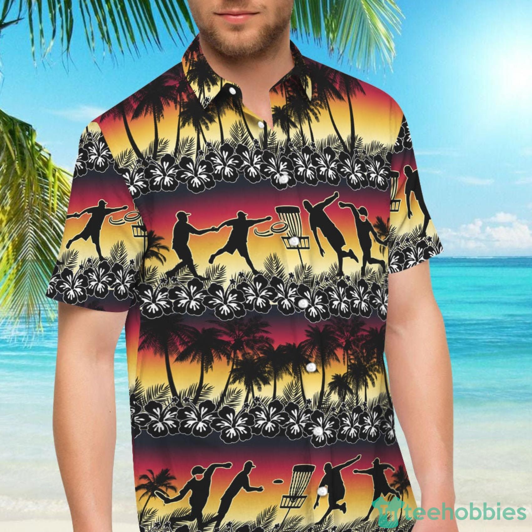 Disc Golf Sunset Coconut Beach Hawaii Shirt And Beach Short Product Photo 6 Disc Golf Sunset Coconut Beach Hawaii Shirt And Beach Short Product Photo 6