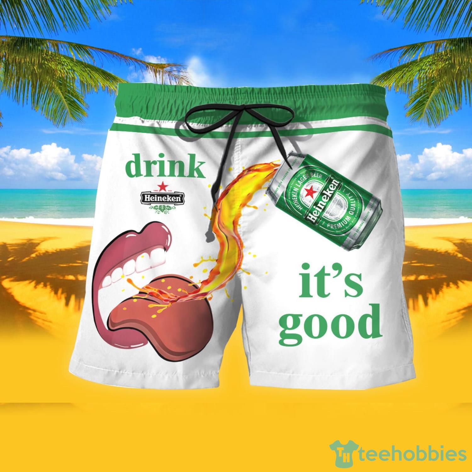 Drink Heineken Its Good Hawaiian Shorts Gift For Summer Vacation Product Photo 3 Drink Heineken Its Good Hawaiian Shorts Gift For Summer Vacation Product Photo 3