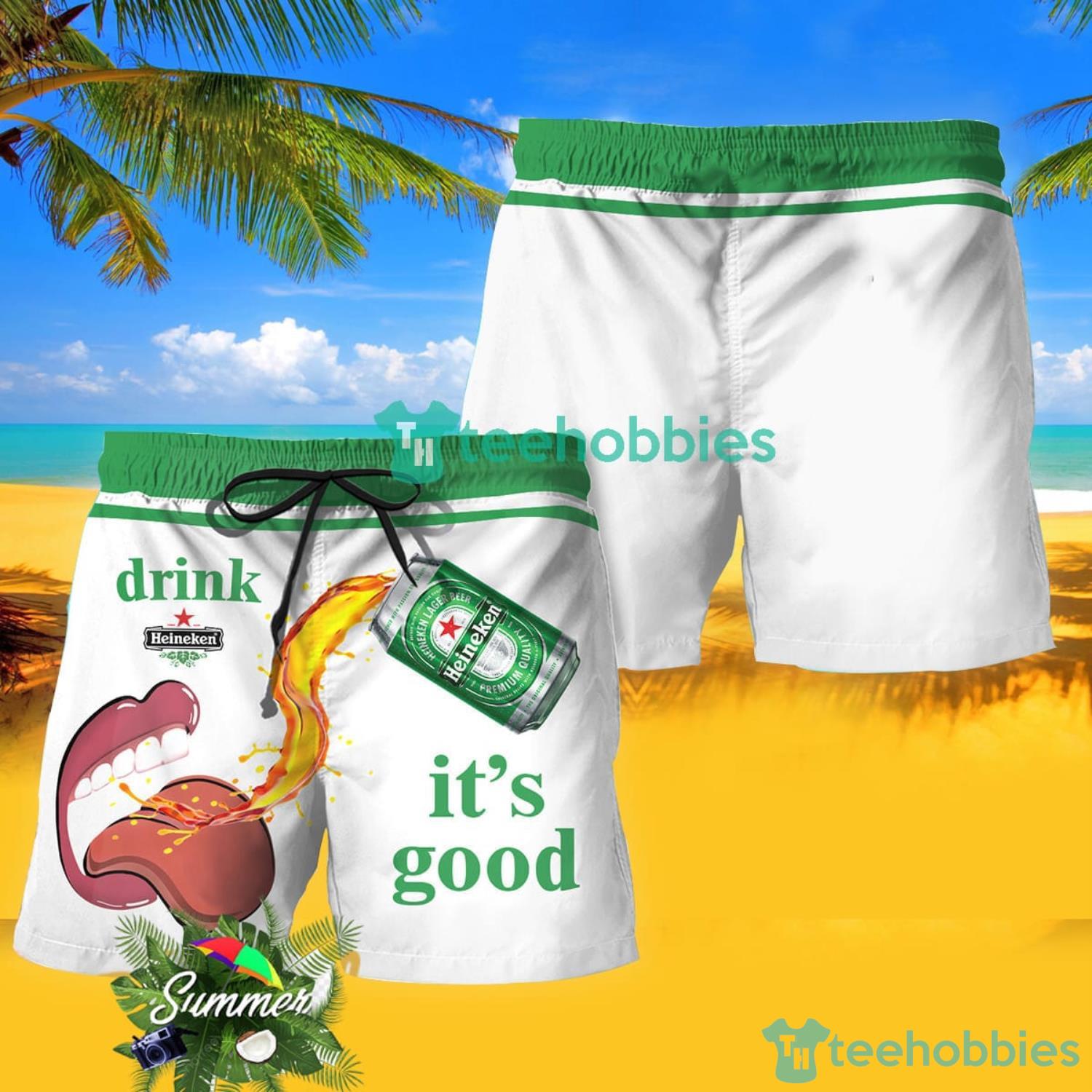 Drink Heineken It's Good Hawaiian Shorts Gift For Summer Vacation image Drink Heineken It's Good Hawaiian Shorts Gift For Summer Vacation Product Photo 1