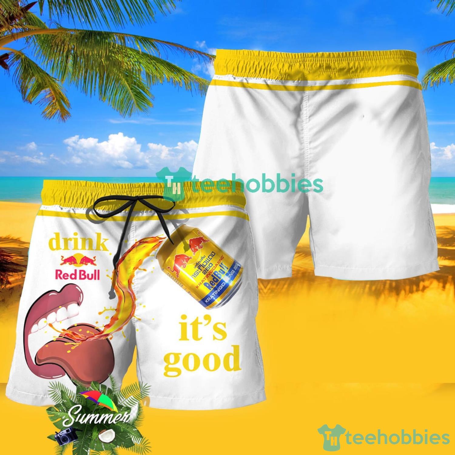 Drink Red Bull It's Good Hawaiian Shorts Gift For Summer Vacation image Drink Red Bull It's Good Hawaiian Shorts Gift For Summer Vacation Product Photo 1