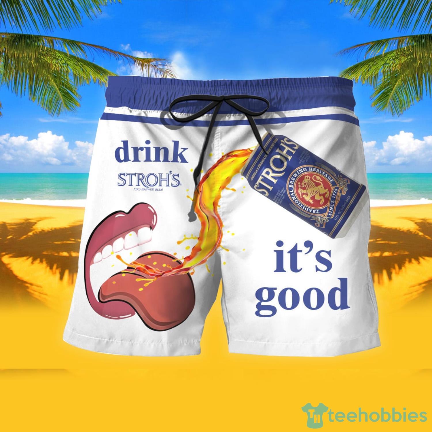 Drink Stroh's It's Good Hawaiian Shorts Gift For Summer Vacation image drink strohs its good hawaiian shorts gift for summer vacation 1px Drink Stroh's It's Good Hawaiian Shorts Gift For Summer Vacation