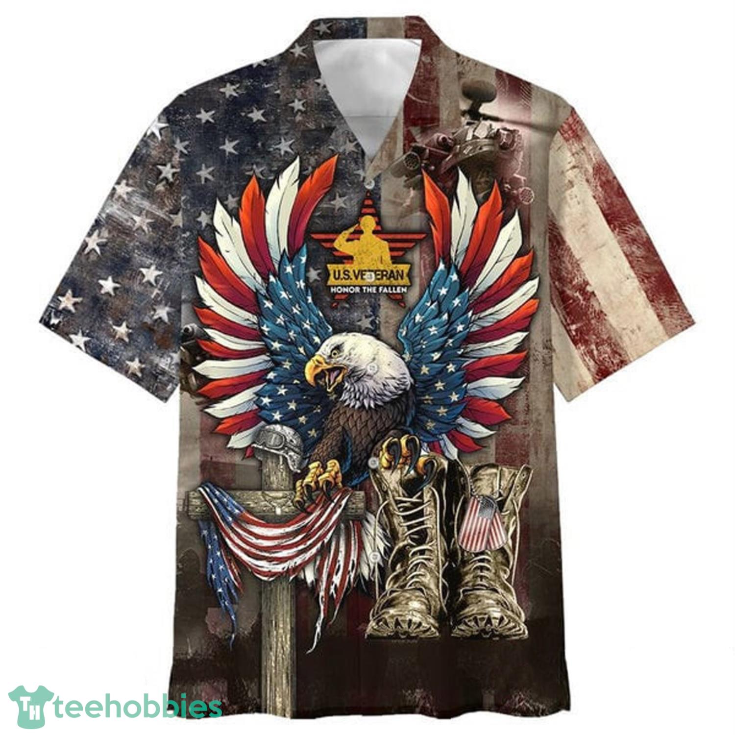 Eagle Cross Honor Fallen US Veteran Hawaii Shirt Product Photo 2