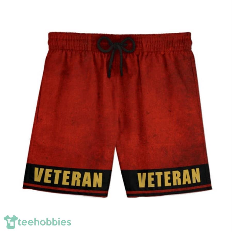 Eagle With American Flag Veteran Shorts Product Photo 1