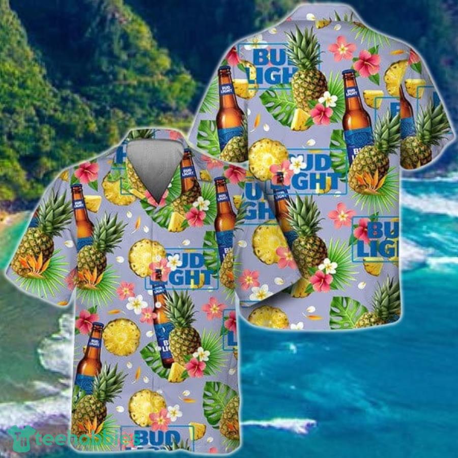 Floral Pineapple Bud Light Hawaiian Shirt For Men And Women Product Photo 1