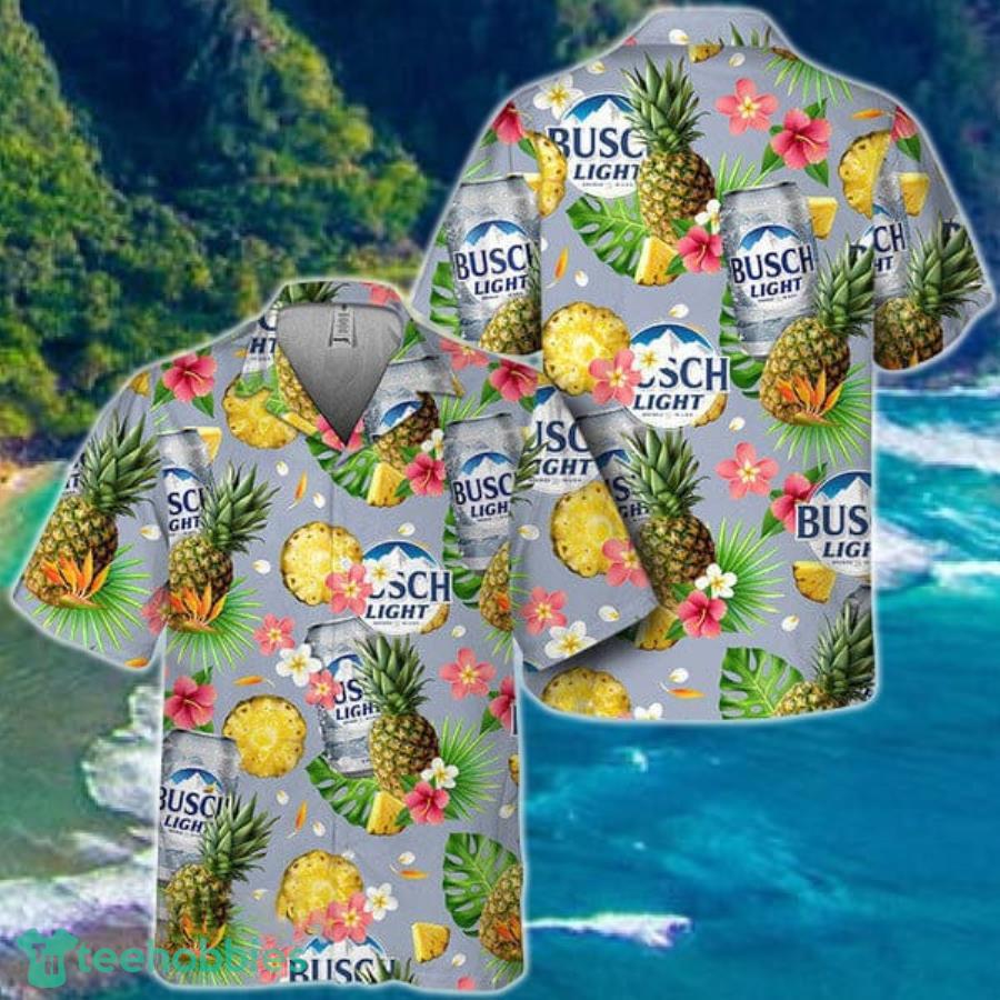 Floral Pineapple Busch Light Hawaiian Shirt For Men And Women Product Photo 1