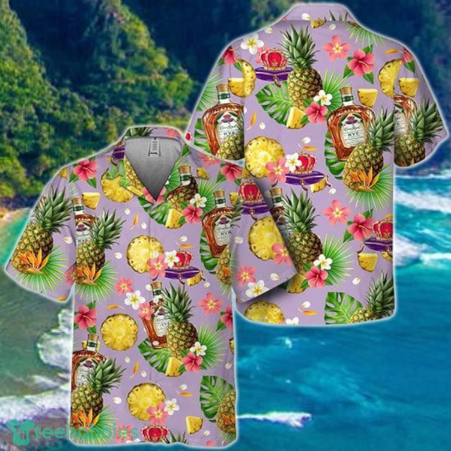 Floral Pineapple Crown Royal Hawaiian Shirt For Men And Women Product Photo 1