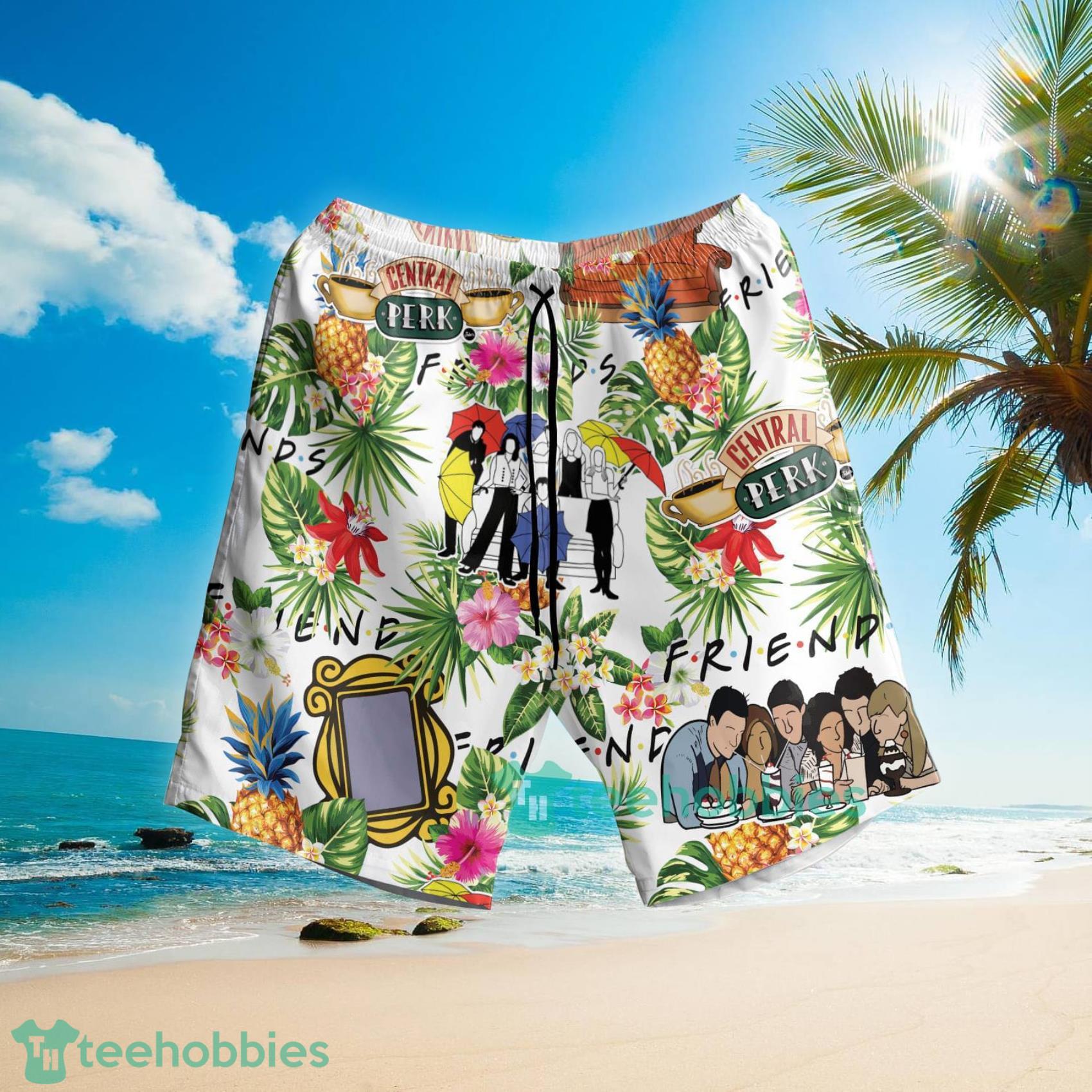 FTS942 Friend Aloha Beach Hawaii Style Pineapple Tropical Flower Combo Hawaiian Shirt And Shorts image FTS942 Friend Aloha Beach Hawaii Style Pineapple Tropical Flower Combo Hawaiian Shirt And Shorts Product Photo 2