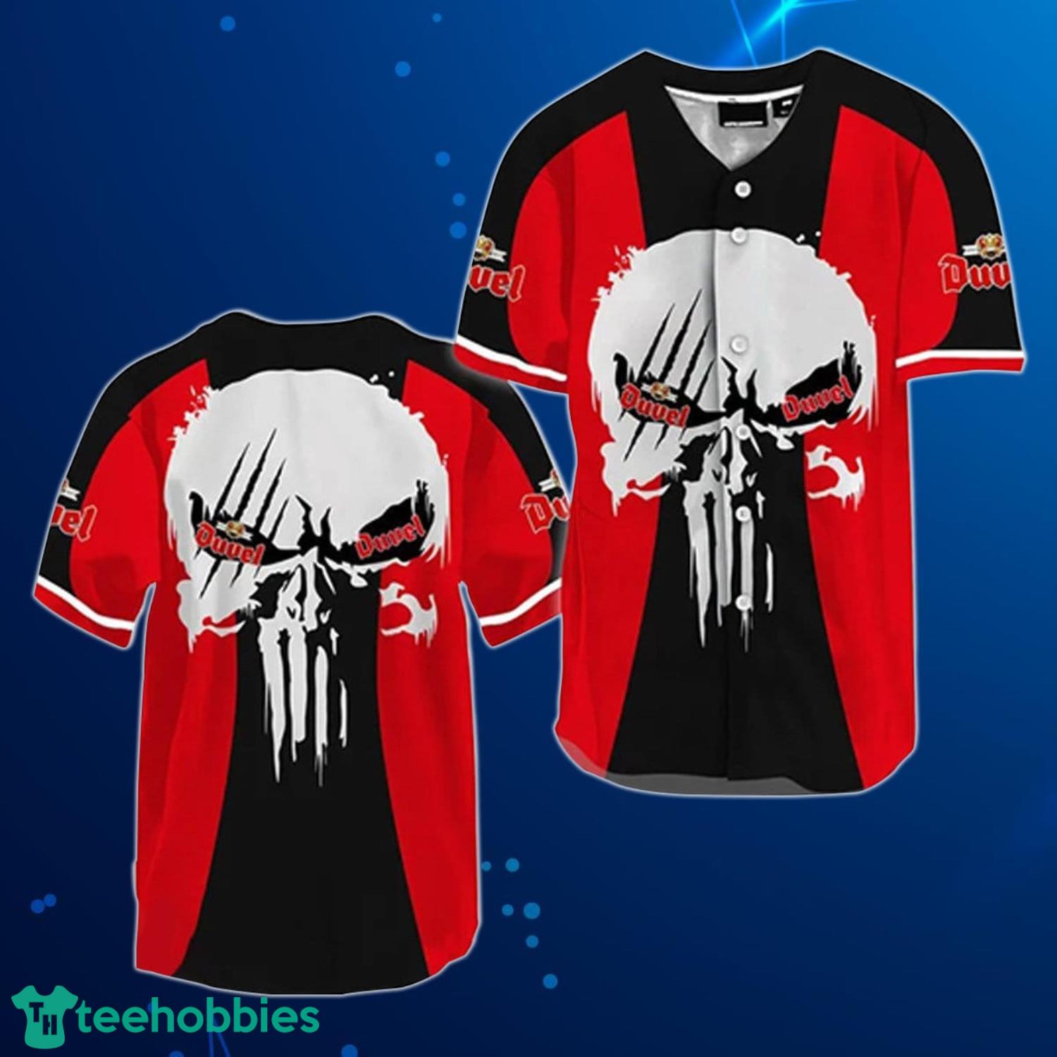 Ghost Head Skull Duvel Beer Baseball Jersey Shirt Product Photo 1