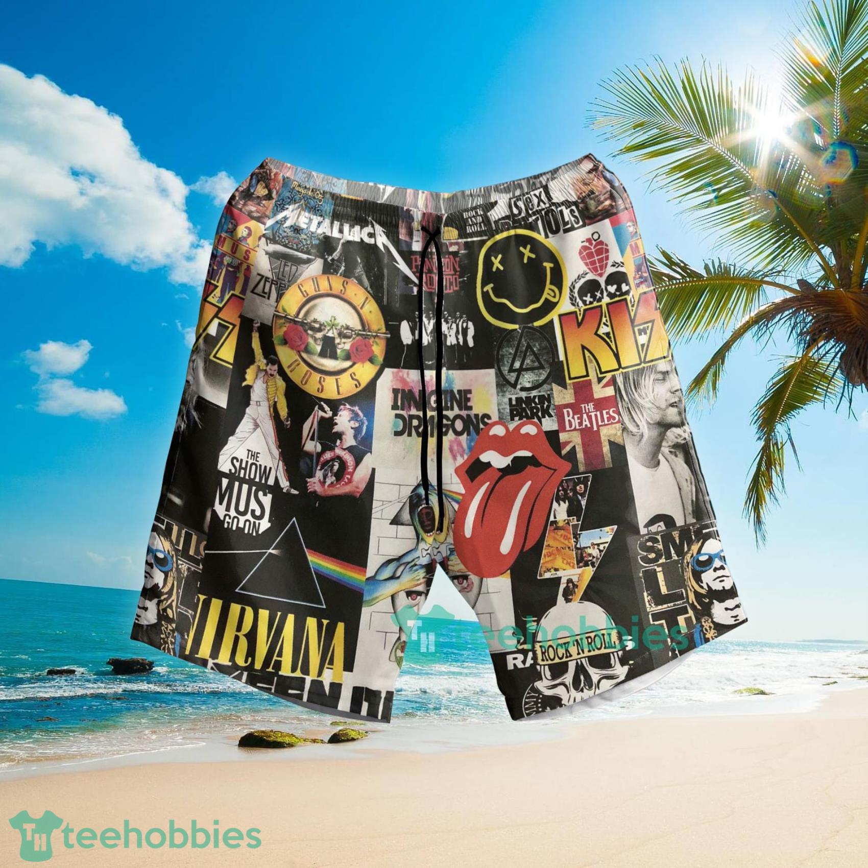 GNR TRS Rock Fans Music Bands Combo Hawaiian Shirt And Shorts image GNR TRS Rock Fans Music Bands Combo Hawaiian Shirt And Shorts Product Photo 2